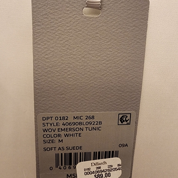 Preston & York White Emerson Tunic Size M NWT - Picture 3 of 7